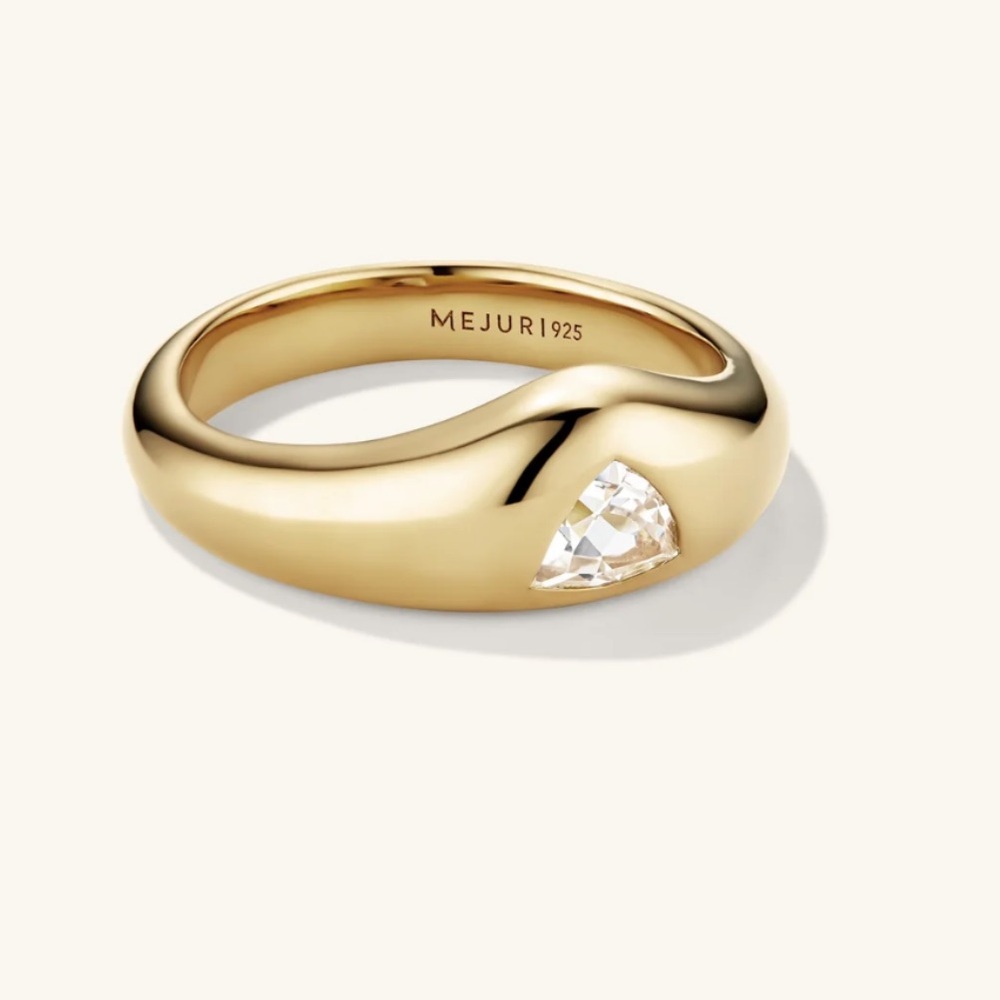 MEJURI Organic Dôme Crescent Nesting Ring 18K GOLD VERMEIL